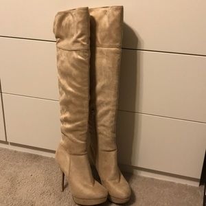 ❗️LAST CHANCE ❗️Over the knee nude heel boots